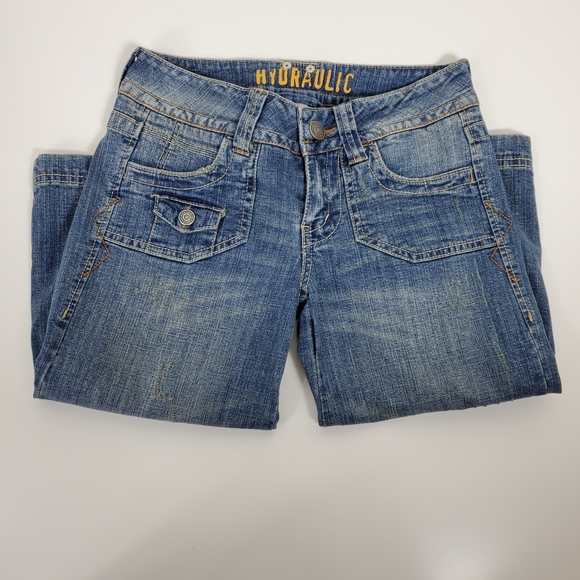 Bke Sabrina  bermuda style factory distressed shorts size 28 - Picture 12 of 16